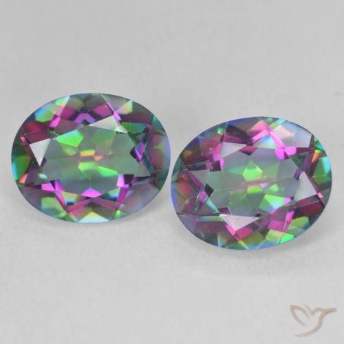 6.90ctw Naturel Multicolore Quartz mystique, ovale, VVS-VS