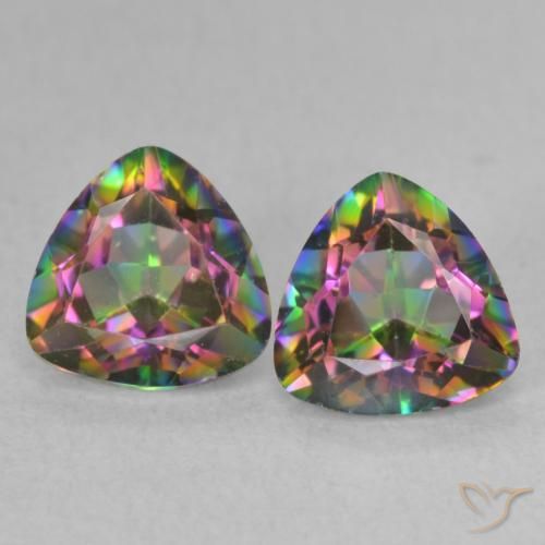 Shop natural 1.47ct Multicolore Quartz mystique gems, Trillion, from Brésil at GemSelect. In stock, global shipping!