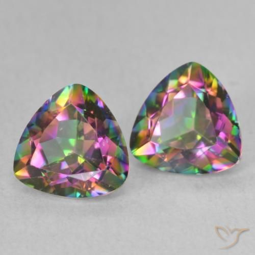 Shop natural 1.47ct Multicolore Quartz mystique gems, Trillion, from Brésil at GemSelect. In stock, global shipping!
