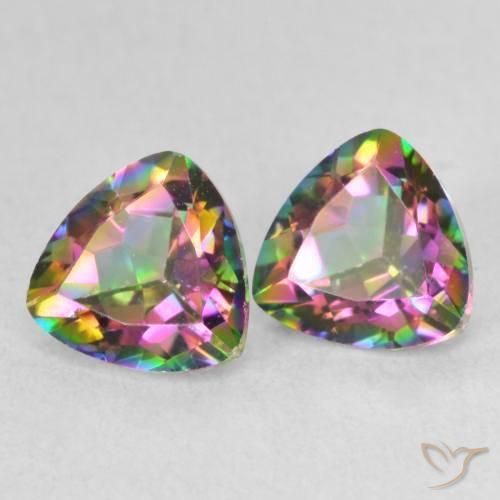 Shop natural 1.52ct Multicolore Quartz mystique gems, Trillion, from Brésil at GemSelect. In stock, global shipping!