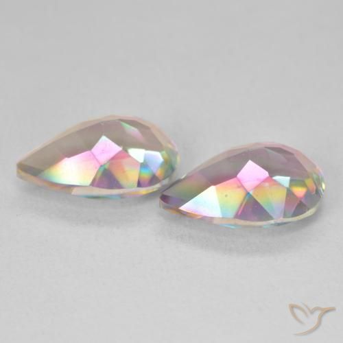 Shop natural 5.93ct Multicolore Quartz mystique gems, En forme de poire, from Brésil at GemSelect. In stock, global shipping!