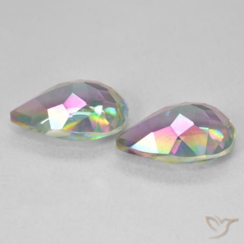 Shop natural 6.02ct Multicolore Quartz mystique gems, En forme de poire, from Brésil at GemSelect. In stock, global shipping!