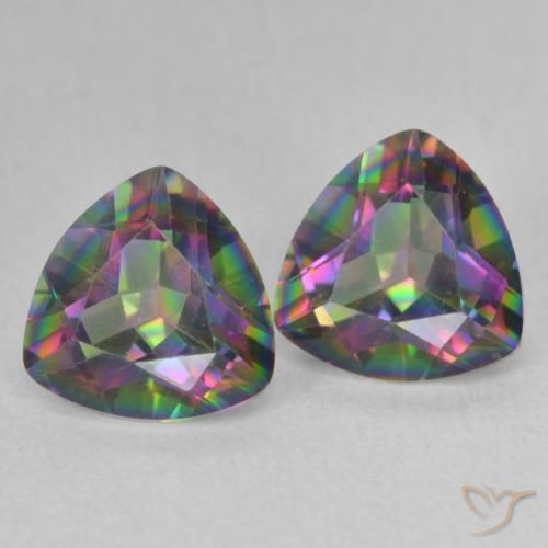Shop natural 2.26ct Multicolore Quartz mystique gems, Trillion, from Brésil at GemSelect. In stock, global shipping!