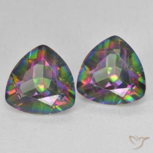Shop natural 2.29ct Multicolore Quartz mystique gems, Trillion, from Brésil at GemSelect. In stock, global shipping!