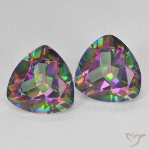 Shop natural 2.21ct Multicolore Quartz mystique gems, Trillion, from Brésil at GemSelect. In stock, global shipping!