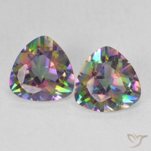 Shop natural 1.35ct Multicolore Quartz mystique gems, Trillion, from Brésil at GemSelect. In stock, global shipping!