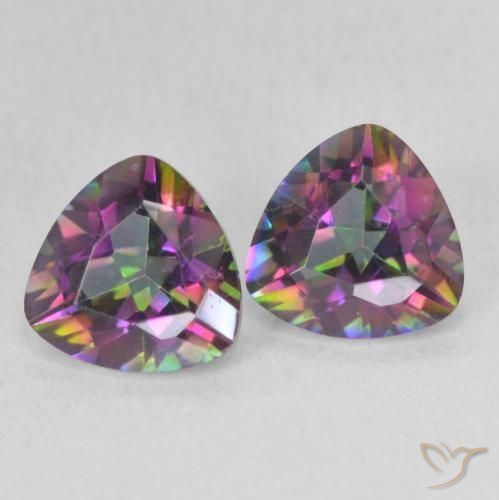 Shop natural 1.35ct Multicolore Quartz mystique gems, Trillion, from Brésil at GemSelect. In stock, global shipping!