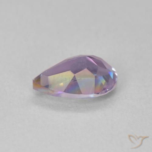 Quartz mystique Multicolore naturelle En forme de poire, 0.61 ct, VVS-VS