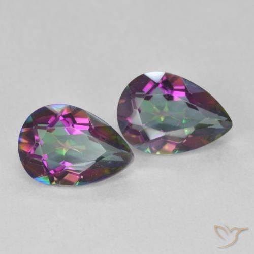 Shop natural 1.26ct Multicolore Quartz mystique gems, En forme de poire, from Brésil at GemSelect. In stock, global shipping!