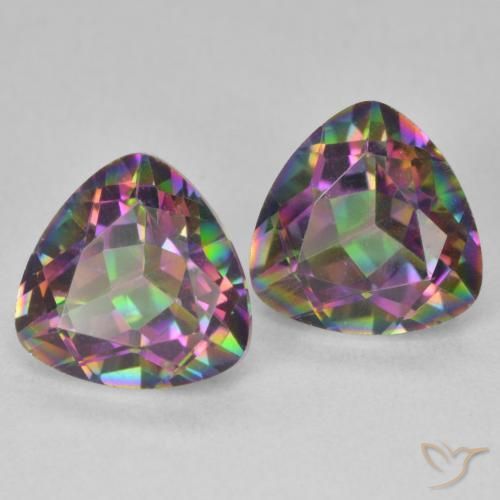 Shop natural 5.02ct Multicolore Quartz mystique gems, Trillion, from Brésil at GemSelect. In stock, global shipping!