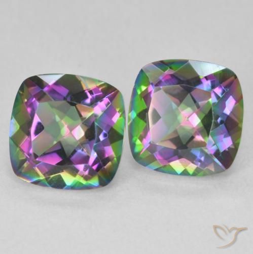 Shop natural 2.80ct Multicolore Quartz mystique gems, Coussin, from Brésil at GemSelect. In stock, global shipping!