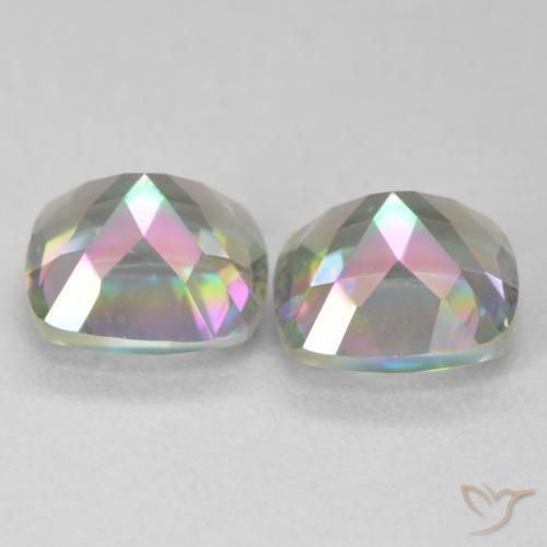 Achetez naturel 2.81ct Multicolore Quartz mystique gems, Coupe coussin, En provenance Brésil chez GemSelect. En stock, livraison internationale!