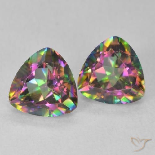 Shop natural 1.44ct Multicolore Quartz mystique gems, Trillion, from Brésil at GemSelect. In stock, global shipping!