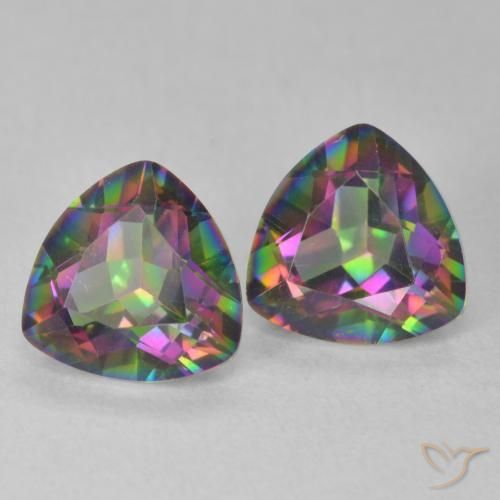 Shop natural 2.29ct Multicolore Quartz mystique gems, Trillion, from Brésil at GemSelect. In stock, global shipping!