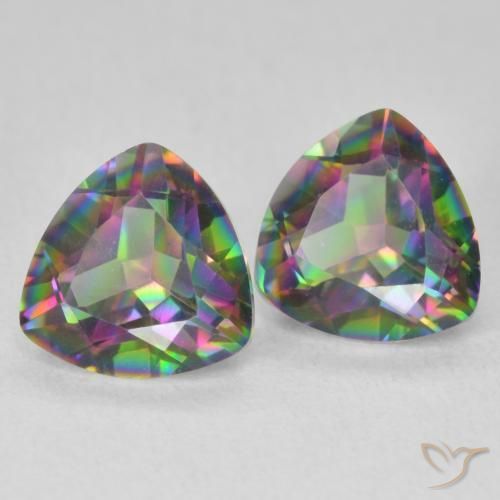 Shop natural 2.27ct Multicolore Quartz mystique gems, Trillion, from Brésil at GemSelect. In stock, global shipping!