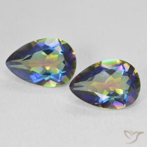 Shop natural 3.72ct Multicolore Quartz mystique gems, En forme de poire, from Brésil at GemSelect. In stock, global shipping!