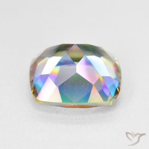 Quartz mystique Multicolore naturelle Coussin, 6.64 ct, VVS