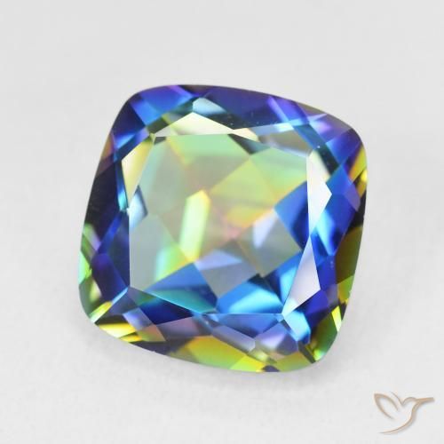 Quartz mystique Multicolore naturelle Coussin, 6.74 ct, VVS