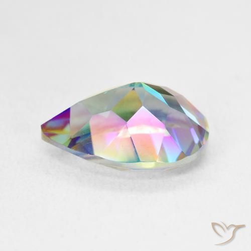 Quartz mystique Multicolore naturelle En forme de poire, 5.05 ct, VVS