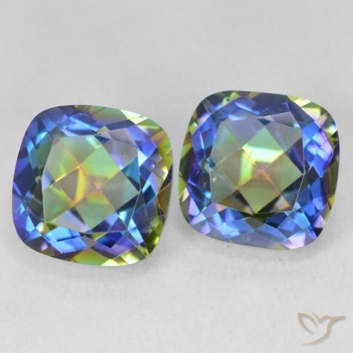 Shop natural 8.60ct Multicolore Quartz mystique gems, Coussin, from Brésil at GemSelect. In stock, global shipping!