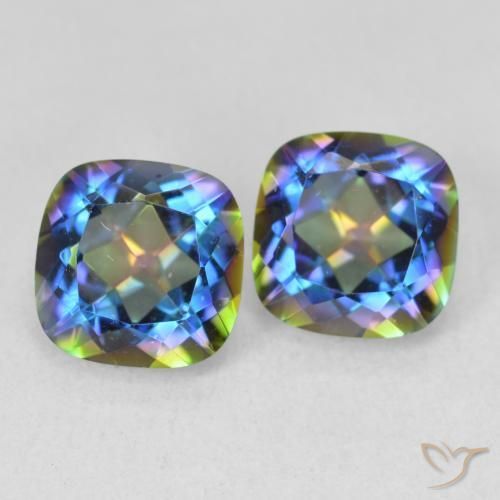 Shop natural 4.15ct Multicolore Quartz mystique gems, Coussin, from Brésil at GemSelect. In stock, global shipping!