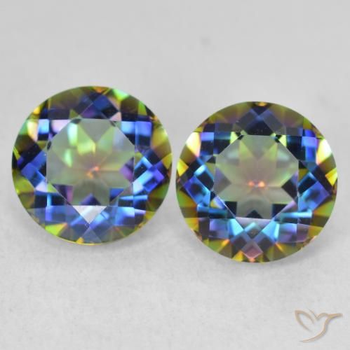 3.93ctw Naturel Multicolore Quartz mystique, Tour, VVS-VS