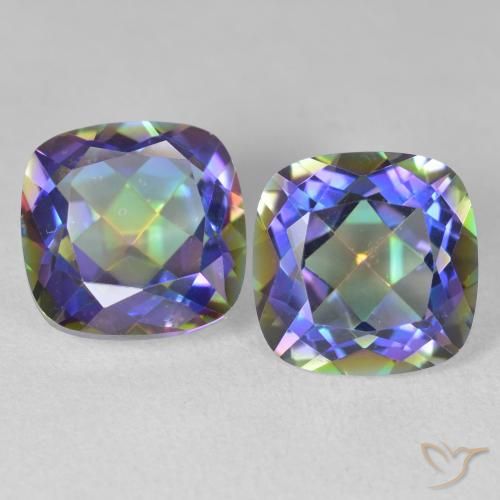 Shop natural 8.57ct Multicolore Quartz mystique gems, Coussin, from Brésil at GemSelect. In stock, global shipping!