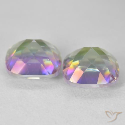 Shop natural 8.57ct Multicolore Quartz mystique gems, Coussin, from Brésil at GemSelect. In stock, global shipping!