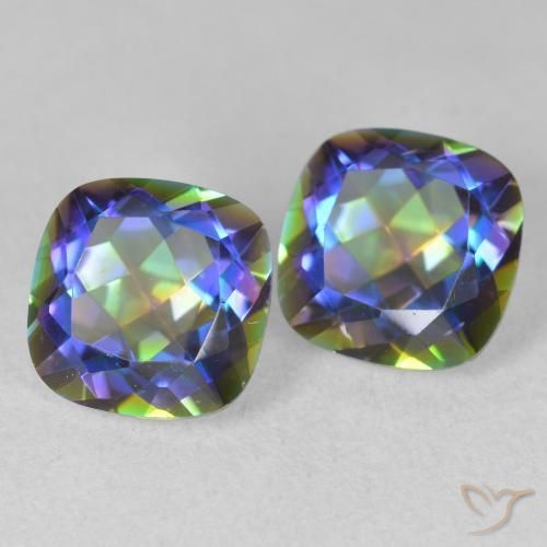 Shop natural 4.04ct Multicolore Quartz mystique gems, Coussin, from Brésil at GemSelect. In stock, global shipping!