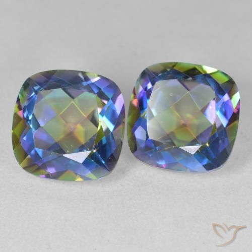 Shop natural 8.26ct Multicolore Quartz mystique gems, Coussin, from Brésil at GemSelect. In stock, global shipping!