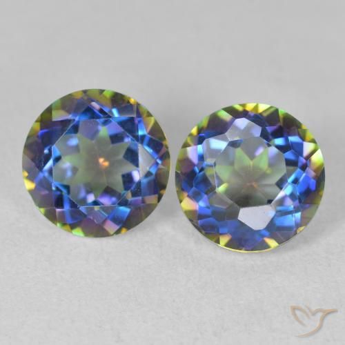 3.82ctw Naturel Multicolore Quartz mystique, Tour, VVS-VS