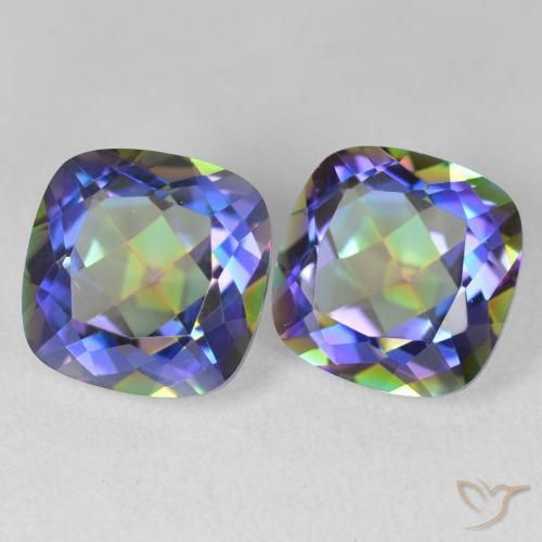 Shop natural 8.47ct Multicolore Quartz mystique gems, Coussin, from Brésil at GemSelect. In stock, global shipping!