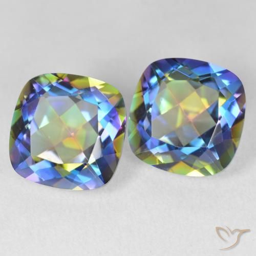 Shop natural 8.37ct Multicolore Quartz mystique gems, Coussin, from Brésil at GemSelect. In stock, global shipping!