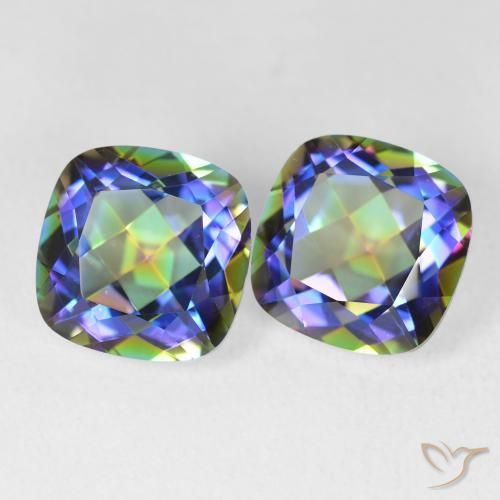 Shop natural 8.31ct Multicolore Quartz mystique gems, Coussin, from Brésil at GemSelect. In stock, global shipping!