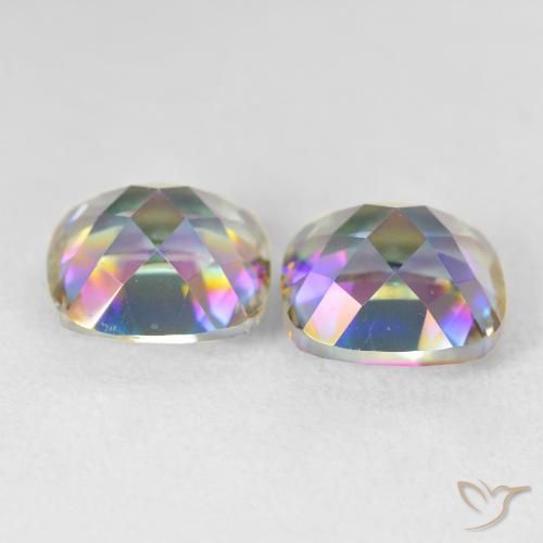 Shop natural 8.31ct Multicolore Quartz mystique gems, Coussin, from Brésil at GemSelect. In stock, global shipping!