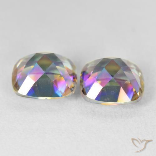 Shop natural 8.40ct Multicolore Quartz mystique gems, Coussin, from Brésil at GemSelect. In stock, global shipping!