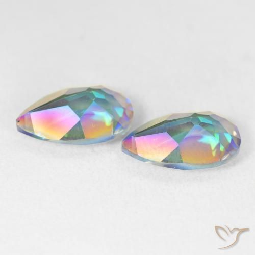 Shop natural 5.00ct Multicolore Quartz mystique gems, En forme de poire, from Brésil at GemSelect. In stock, global shipping!