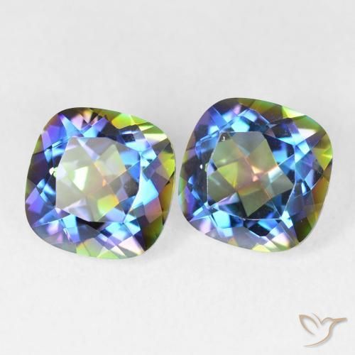 Shop natural 4.21ct Multicolore Quartz mystique gems, Coussin, from Brésil at GemSelect. In stock, global shipping!