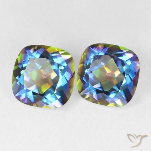 Shop natural 4.20ct Multicolore Quartz mystique gems, Coussin, from Brésil at GemSelect. In stock, global shipping!