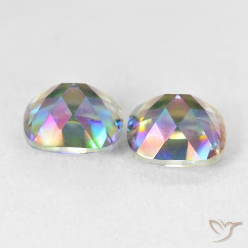 Shop natural 4.20ct Multicolore Quartz mystique gems, Coussin, from Brésil at GemSelect. In stock, global shipping!