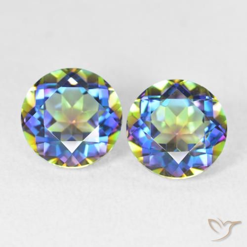 3.99ctw Naturel Multicolore Quartz mystique, Tour, VVS
