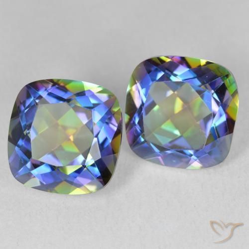 Shop natural 8.30ct Multicolore Quartz mystique gems, Coussin, from Brésil at GemSelect. In stock, global shipping!