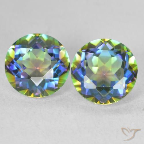 3.74ctw Naturel Multicolore Quartz mystique, Tour, VVS