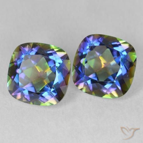 Shop natural 4.15ct Multicolore Quartz mystique gems, Coussin, from Brésil at GemSelect. In stock, global shipping!