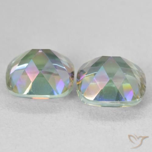 Shop natural 4.15ct Multicolore Quartz mystique gems, Coussin, from Brésil at GemSelect. In stock, global shipping!