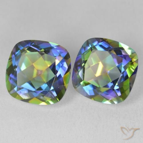 Shop natural 8.53ct Multicolore Quartz mystique gems, Coussin, from Brésil at GemSelect. In stock, global shipping!
