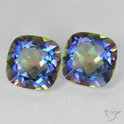 Shop natural 4.13ct Multicolore Quartz mystique gems, Coussin, from Brésil at GemSelect. In stock, global shipping!