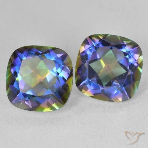 Shop natural 4.15ct Multicolore Quartz mystique gems, Coussin, from Brésil at GemSelect. In stock, global shipping!