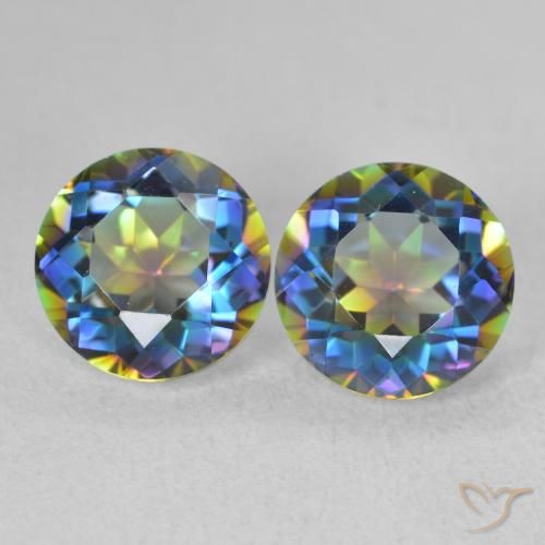 3.88ctw Naturel Multicolore Quartz mystique, Tour, VVS