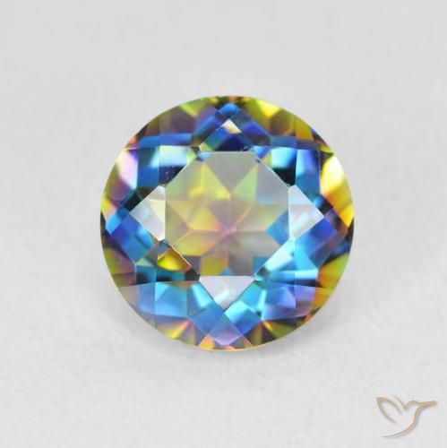 1.99ct Naturel Multicolore Quartz mystique, Tour, VVS-VS